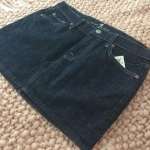 7 For All Mankind mini jean skirt